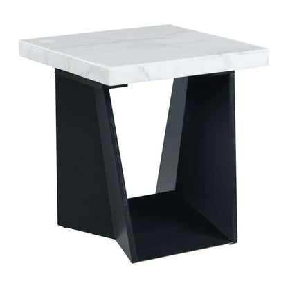 Picket House Furnishings - Tobias End Table with White Marble Top - CTBY100ETC veiw 1