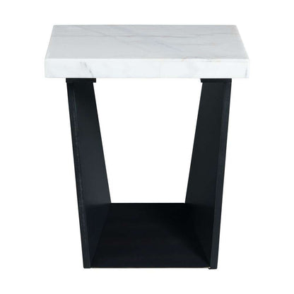 Picket House Furnishings - Tobias End Table with White Marble Top - CTBY100ETC veiw 3