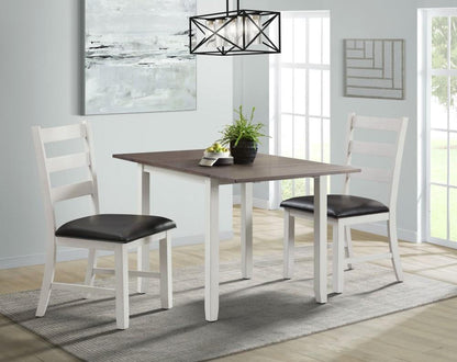Picket House Furnishings - Tuttle 3PC Drop Leaf Dining Set in Brown-Table and Two Chairs - DMT7003DLDS veiw 1