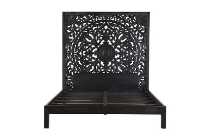 Porter Designs -  Bali Solid Hand Carved Wood Queen Bed, Black - 04-196-14-CBDB-KIT veiw 2