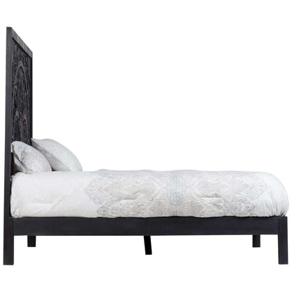 Porter Designs -  Bali Solid Hand Carved Wood Queen Bed, Black - 04-196-14-CBDB-KIT veiw 3