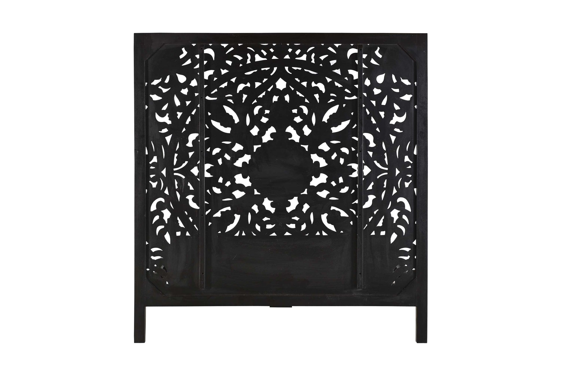 Porter Designs -  Bali Solid Hand Carved Wood Queen Bed, Black - 04-196-14-CBDB-KIT veiw 4
