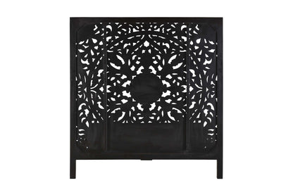 Porter Designs -  Bali Solid Hand Carved Wood Queen Bed, Black - 04-196-14-CBDB-KIT veiw 4
