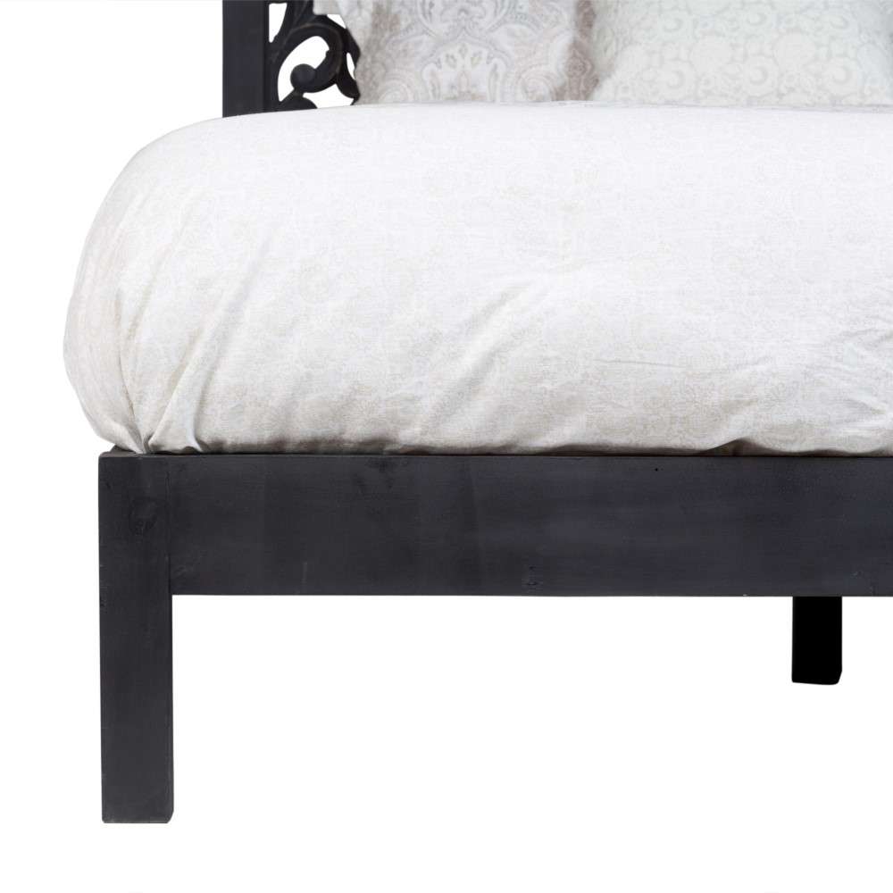 Porter Designs -  Bali Solid Hand Carved Wood Queen Bed, Black - 04-196-14-CBDB-KIT veiw 6
