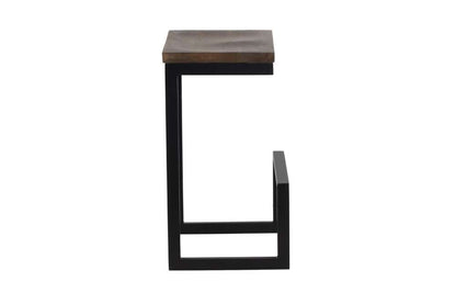 Porter Designs -  Cube Solid Wood & Metal Bar Stool, Brown - 07-108-24-5261 veiw 3