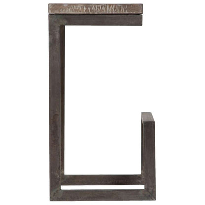 Porter Designs -  Cube Solid Mango Wood & Metal Bar Stool, Gray - 07-108-24-5260 veiw 3
