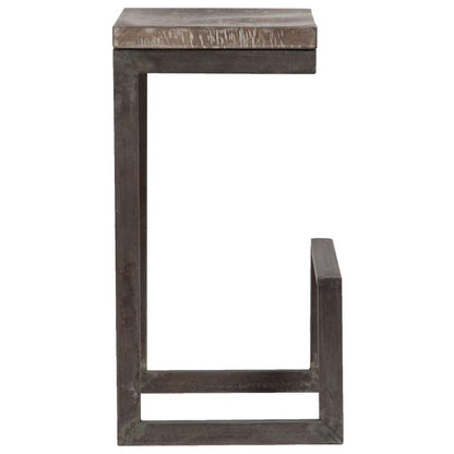 Porter Designs -  Cube Solid Mango Wood & Metal Bar Stool, Gray - 07-108-24-5260 veiw 6
