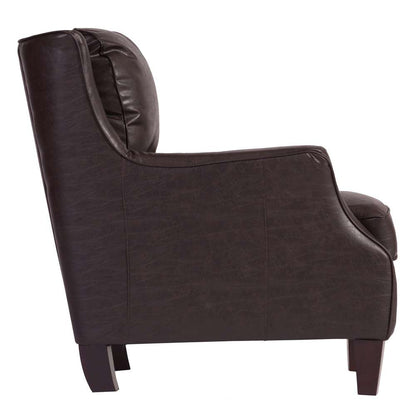 Porter Designs -  Garnett Crackle Leather Club Style Accent Chair, Brown - 02-201-06-519 veiw 3