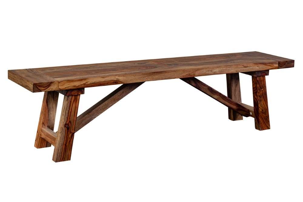 Porter Designs -  Kalispell Solid Sheesham Wood Dining Bench, Natural - 07-116-01-PDU115H veiw 1