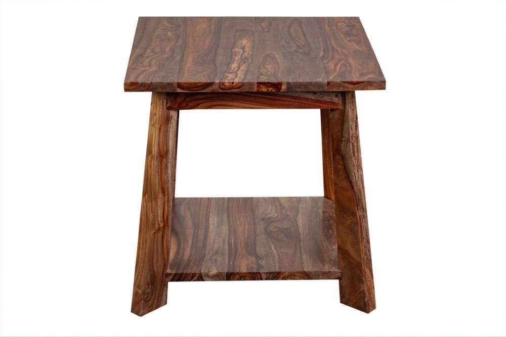 Porter Designs Kalispell Solid Sheesham Wood End Table, Natural veiw 2