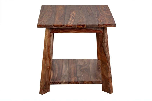 Porter Designs Kalispell Solid Sheesham Wood End Table, Natural veiw 2