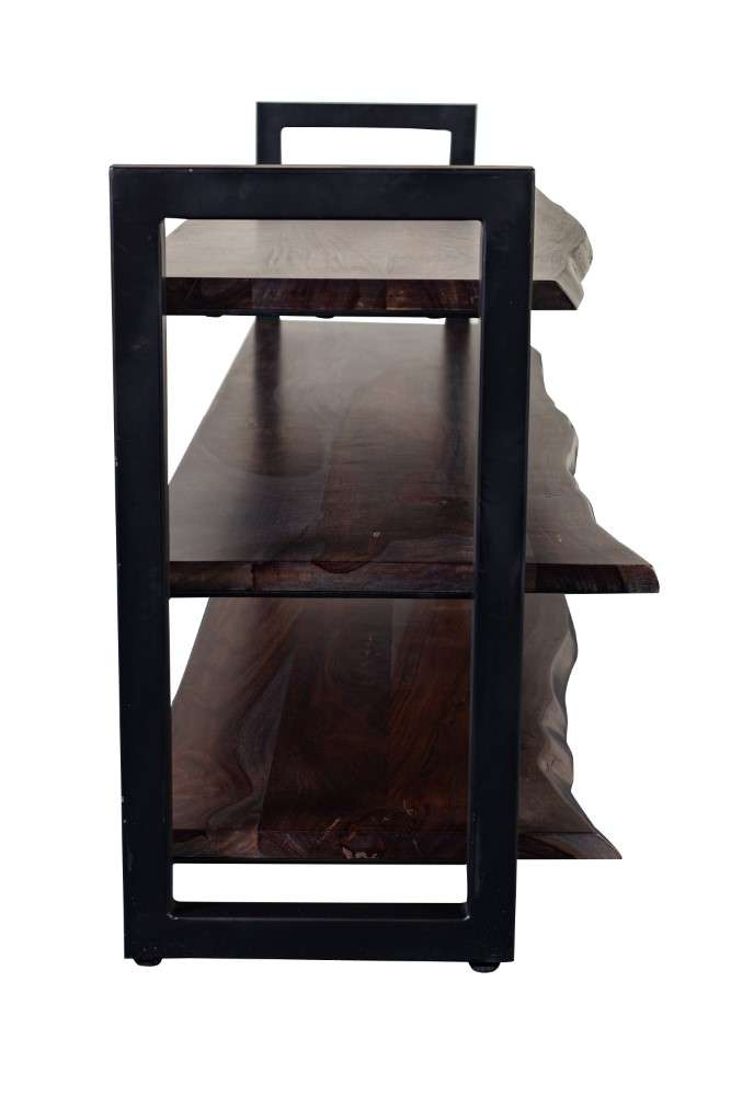 Porter Designs -  Manzanita Live Edge Solid Acacia Wood TV Stand, Gray - 06-196-10-BS64M veiw 3