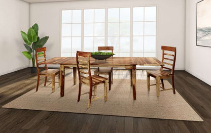 Porter Designs -  Taos Solid Sheesham Wood 72in - 112in Extension Dining Table, Natural - 07-196-01-9039N veiw 2