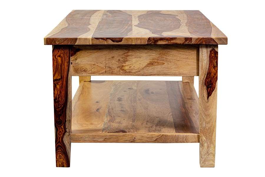 Porter Designs -  Taos Solid Sheesham Wood Coffee Table, Natural - 05-196-01-9011N veiw 3
