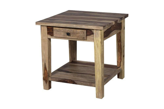 Porter Designs -  Taos Solid Sheesham Wood End Table, Natural - 05-196-24-9010N veiw 1