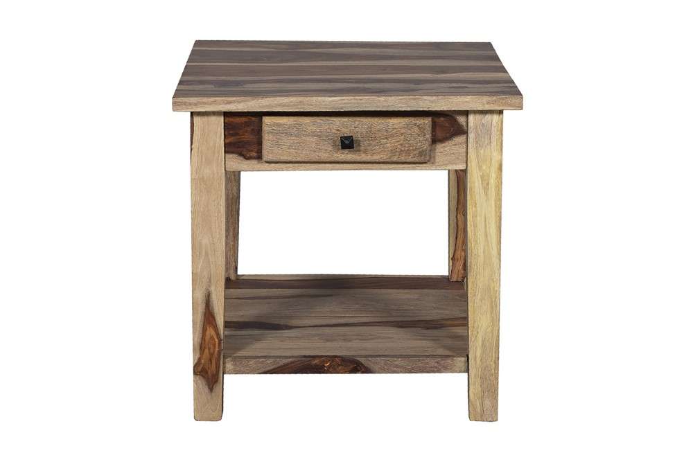 Porter Designs -  Taos Solid Sheesham Wood End Table, Natural - 05-196-24-9010N veiw 3
