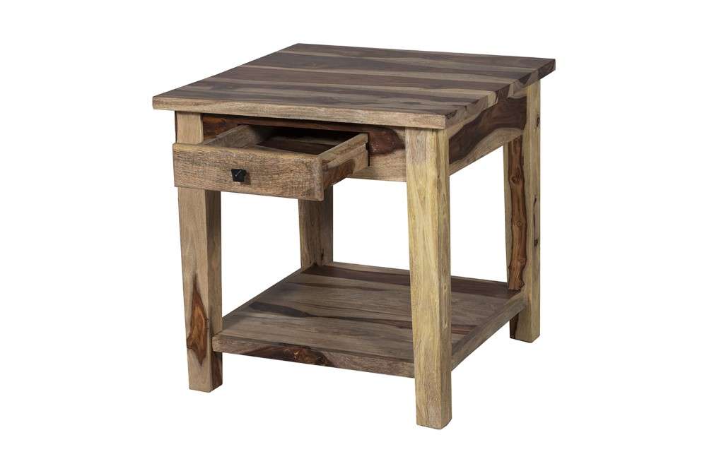 Porter Designs -  Taos Solid Sheesham Wood End Table, Natural - 05-196-24-9010N veiw 4
