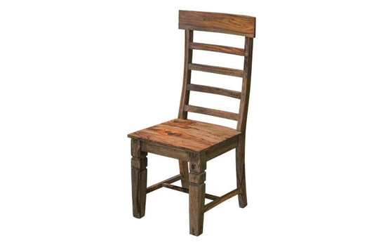 Porter Designs - Taos Solid Sheesham Wood Ladderback Dining Chair, Brown -07-196-02-9017H veiw 1