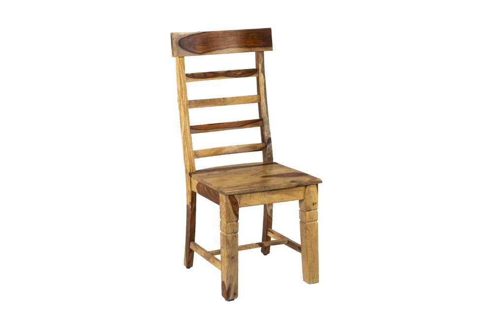 Porter Designs - Taos Solid Sheesham Wood Ladderback Dining Chair, Natural - 07-196-02-9017 veiw 1