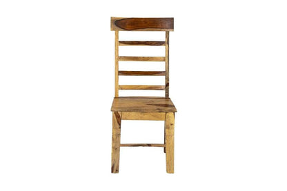 Porter Designs - Taos Solid Sheesham Wood Ladderback Dining Chair, Natural - 07-196-02-9017 veiw 2