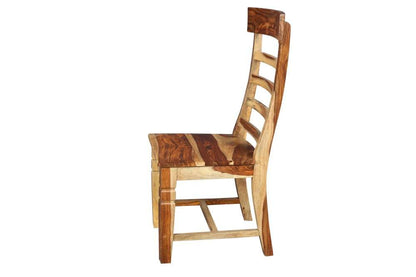 Porter Designs - Taos Solid Sheesham Wood Ladderback Dining Chair, Natural - 07-196-02-9017 veiw 3