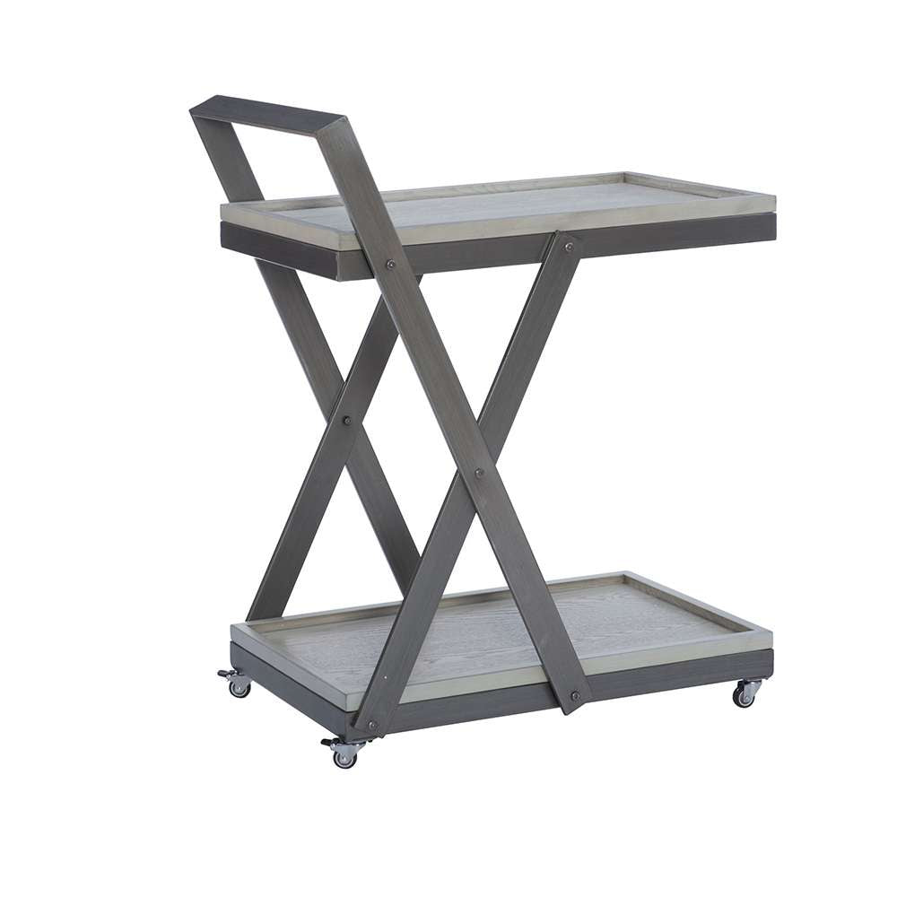 Powell Company - Elinore Bar Cart Pebble Gray - D1529LA23GRY veiw 1
