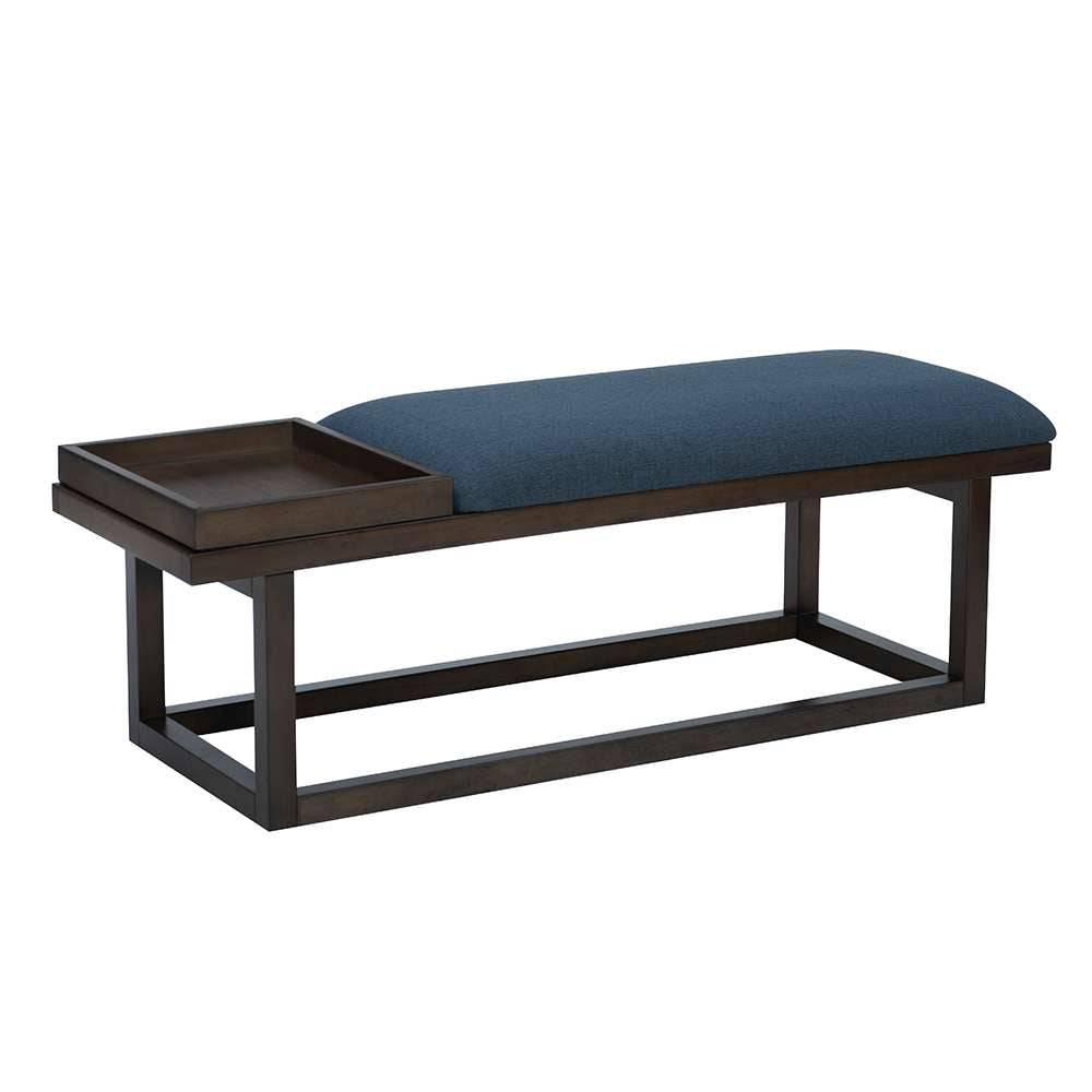 Powell Company - Georgia Bench With Tray Brown/Navy - D1512LS23BRN veiw 1