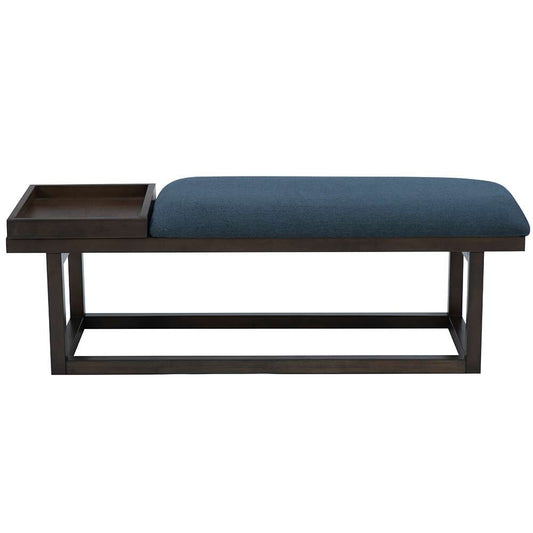 Powell Company - Georgia Bench With Tray Brown/Navy - D1512LS23BRN veiw 2