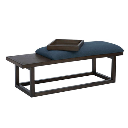 Powell Company - Georgia Bench With Tray Brown/Navy - D1512LS23BRN veiw 9
