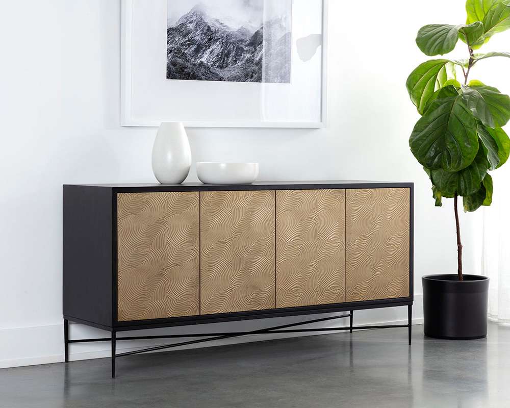 Sunpan - Algarve Sideboard - Black / Champagne Gold - 111015 veiw 5
