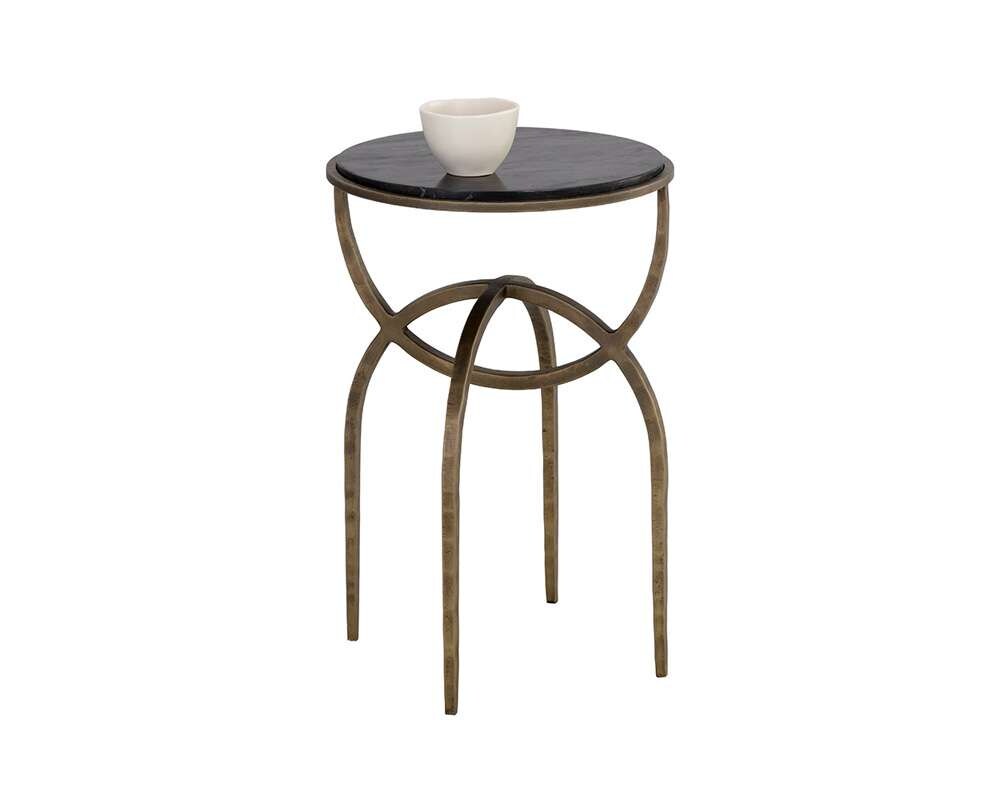 Sunpan - Alicent End Table - Black Marble - 110190 veiw 1