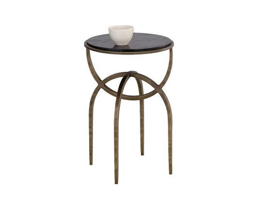 Sunpan - Alicent End Table - Black Marble - 110190 veiw 1