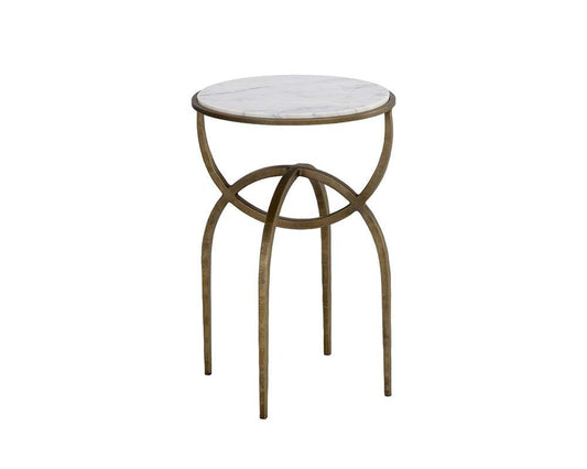 Sunpan - Alicent End Table - White Marble - 110188 veiw 2