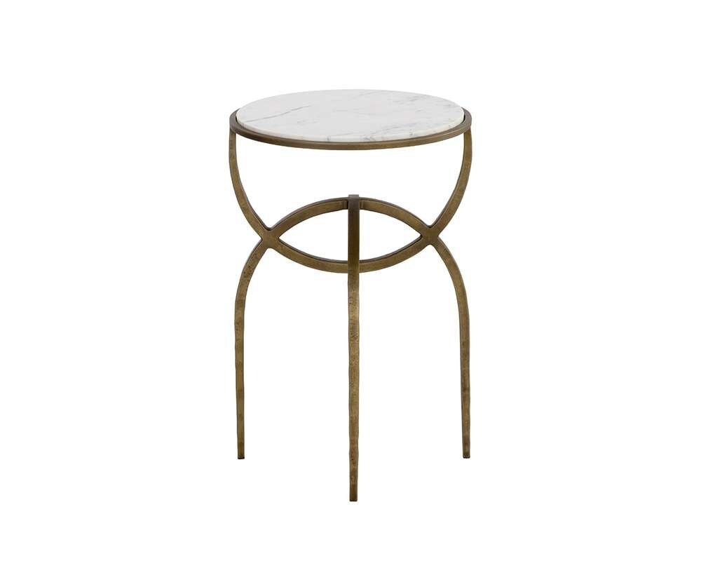 Sunpan - Alicent End Table - White Marble - 110188 veiw 3