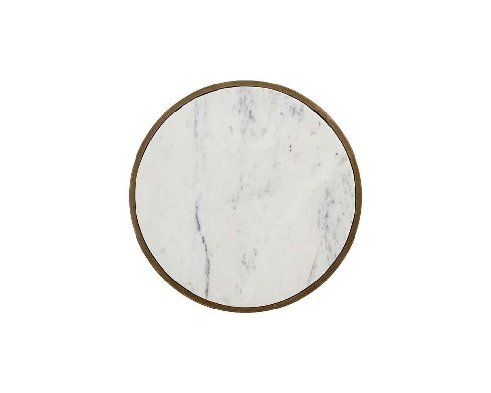 Sunpan - Alicent End Table - White Marble - 110188 veiw 4