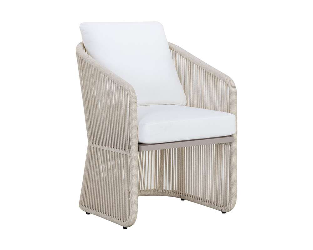 Sunpan - Allariz Dining Armchair - Greige - Stinson White - 111153 veiw 1