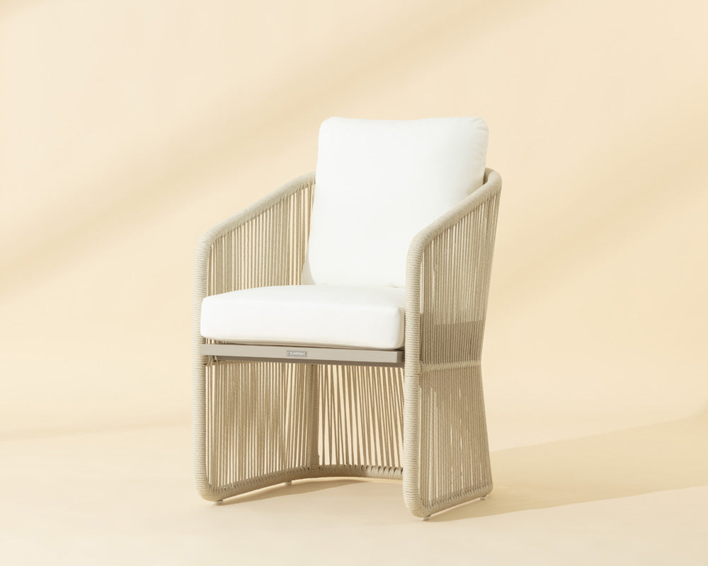 Sunpan - Allariz Dining Armchair - Greige - Stinson White - 111153 view 6