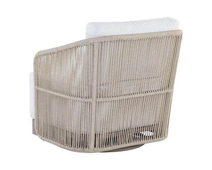 Sunpan - Allariz Swivel Armchair - Greige - Stinson White - 109650 veiw 4