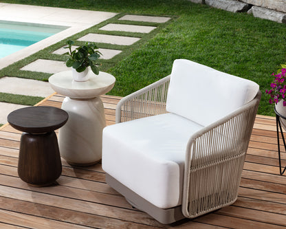 Sunpan - Allariz Swivel Armchair - Greige - Stinson White - 109650 view 10