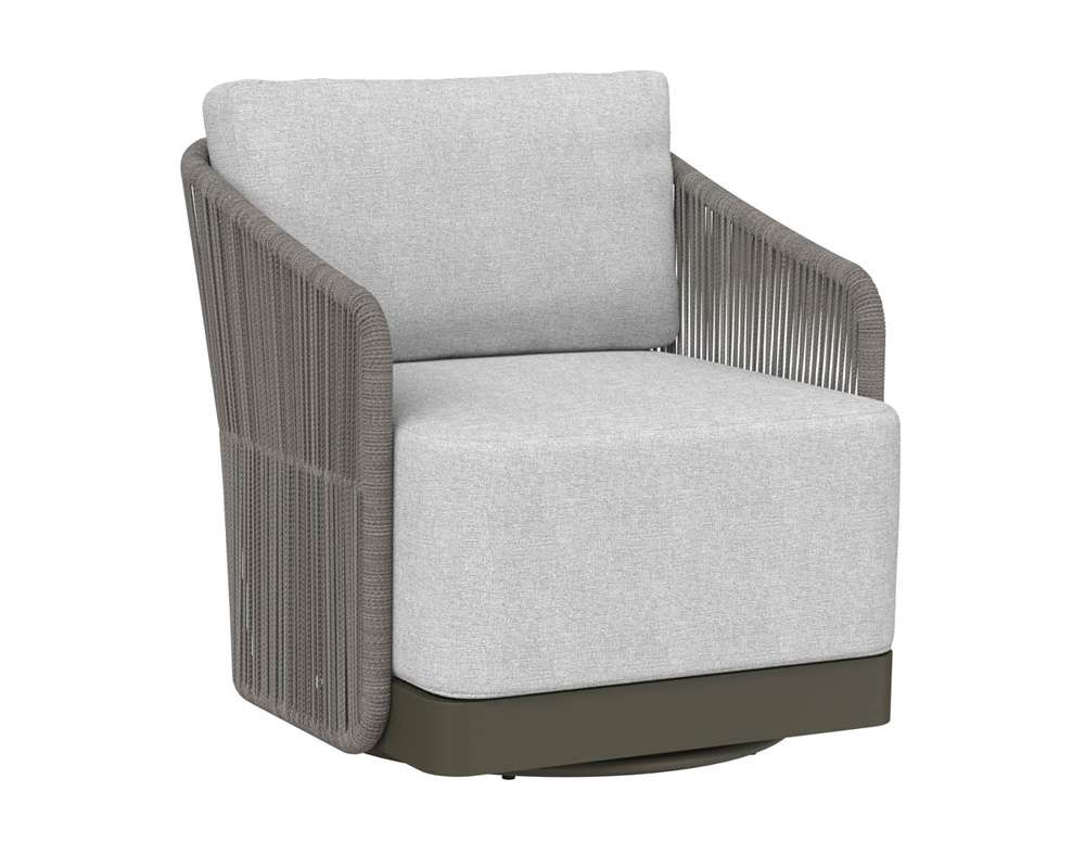 Sunpan - Allariz Swivel Armchair - Warm Grey - Gracebay Light Grey - 109651 veiw 1