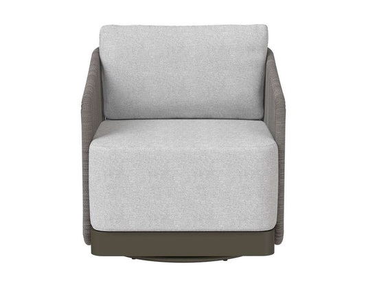 Sunpan - Allariz Swivel Armchair - Warm Grey - Gracebay Light Grey - 109651 veiw 2
