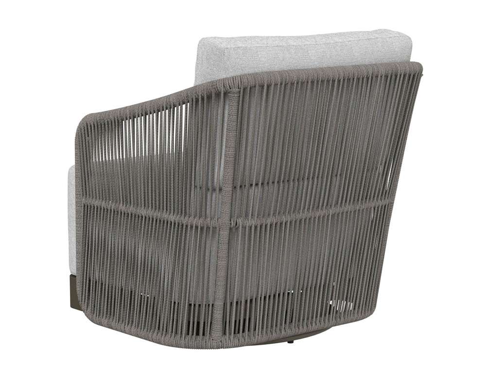 Sunpan - Allariz Swivel Armchair - Warm Grey - Gracebay Light Grey - 109651 veiw 4