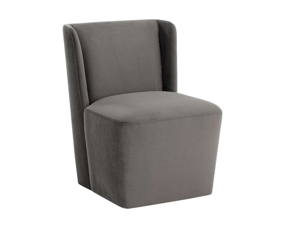 Sunpan - 5West Amita Wheeled Dining Chair - Piccolo Pebble - 109899 veiw 1