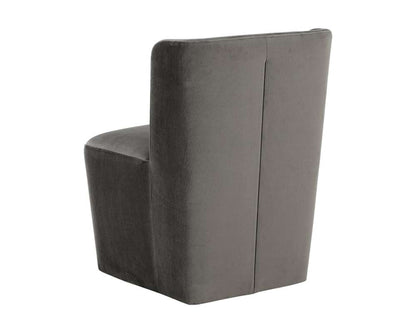 Sunpan - 5West Amita Wheeled Dining Chair - Piccolo Pebble - 109899 veiw 4