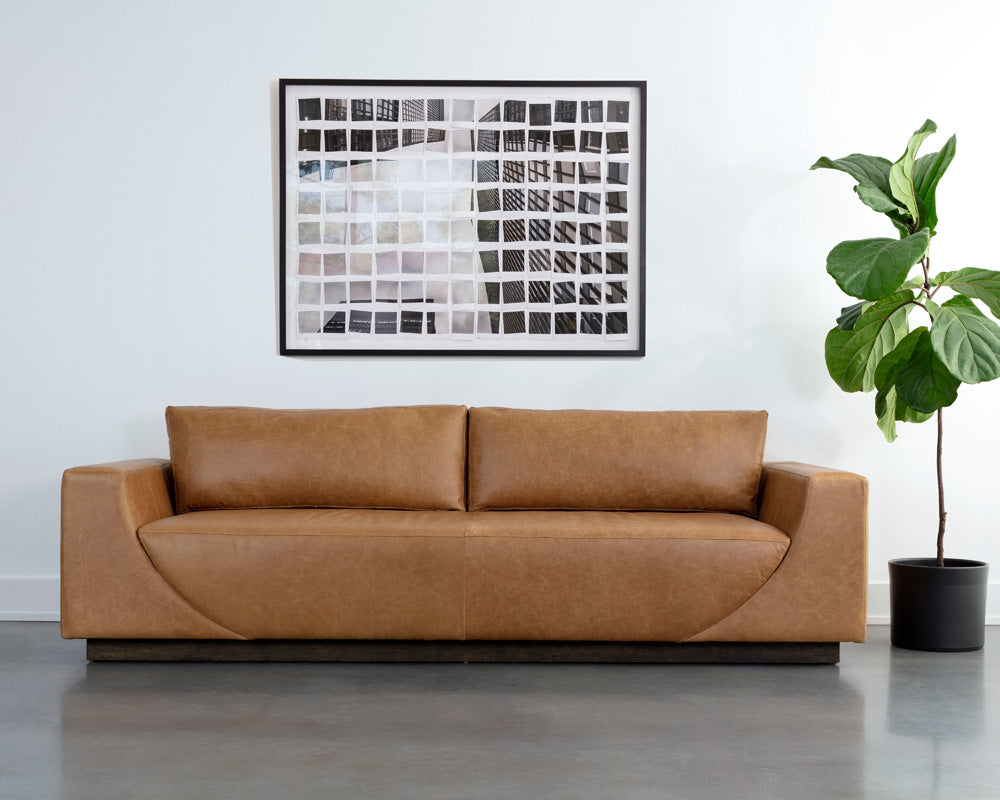 Sunpan - Anakin Sofa - Dark Brown - Tuscany Cognac Leather - 111218 view 6