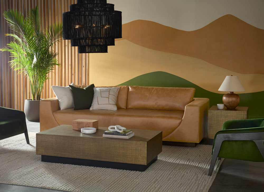 Sunpan - Anakin Sofa - Dark Brown - Tuscany Cognac Leather - 111218 view 7