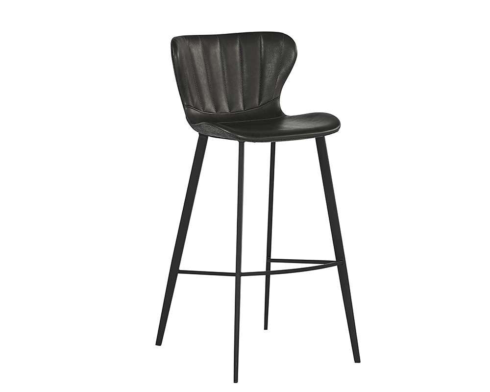 Sunpan - Junction Arabella Barstool - Bravo Portabella / Polo Club Kohl Grey - 104491 veiw 1