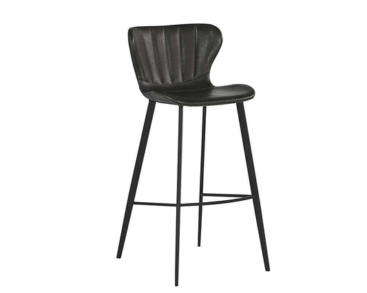 Sunpan - Junction Arabella Barstool - Bravo Portabella / Polo Club Kohl Grey - 104491 veiw 1