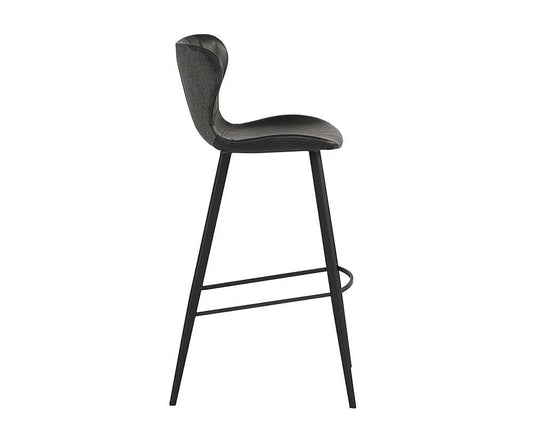 Sunpan - Junction Arabella Barstool - Bravo Portabella / Polo Club Kohl Grey - 104491 veiw 2