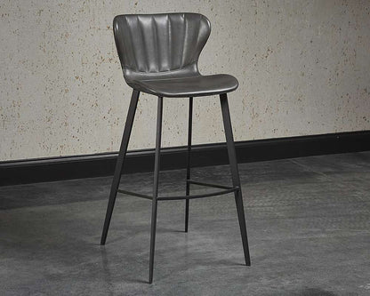 Sunpan - Junction Arabella Barstool - Bravo Portabella / Polo Club Kohl Grey - 104491 veiw 4